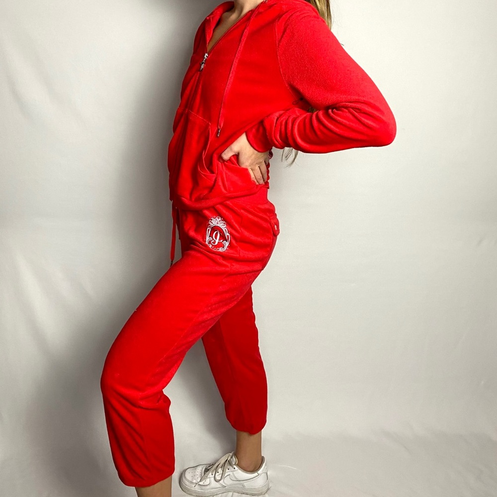 Red 2PC Juicy Couture Tracksuit